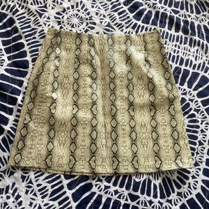 snake skin leather mini skirt from altard state